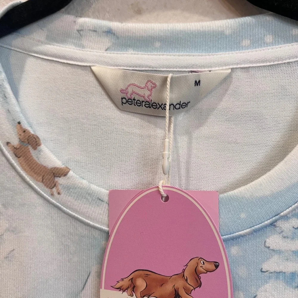 Peter Alexander Long Sleeve Night shirt Winter Wonderland Dog Print Size Medium‎